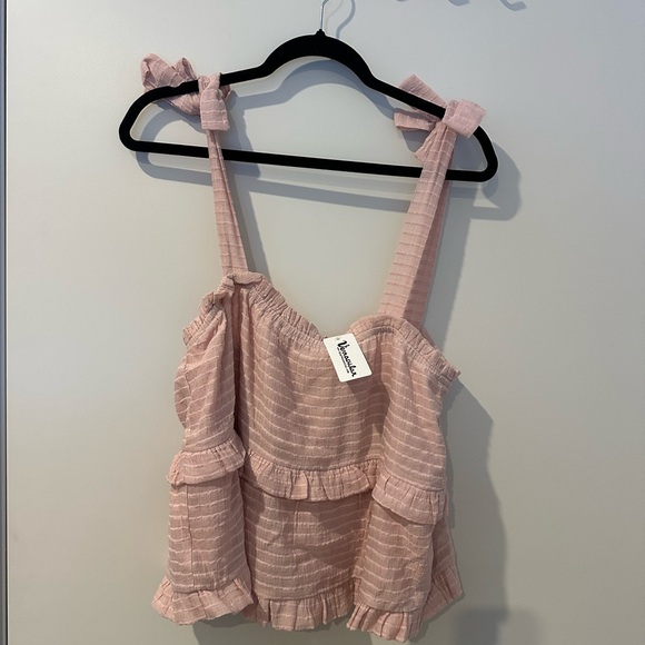 Pink Ruffled Sleeveless Top - Picture 2 of 2